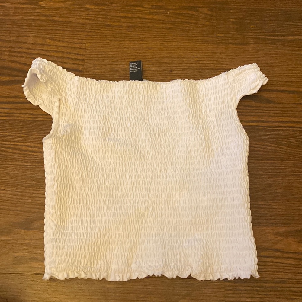 white crop top